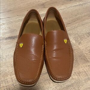 Brown Loafers with Emblem